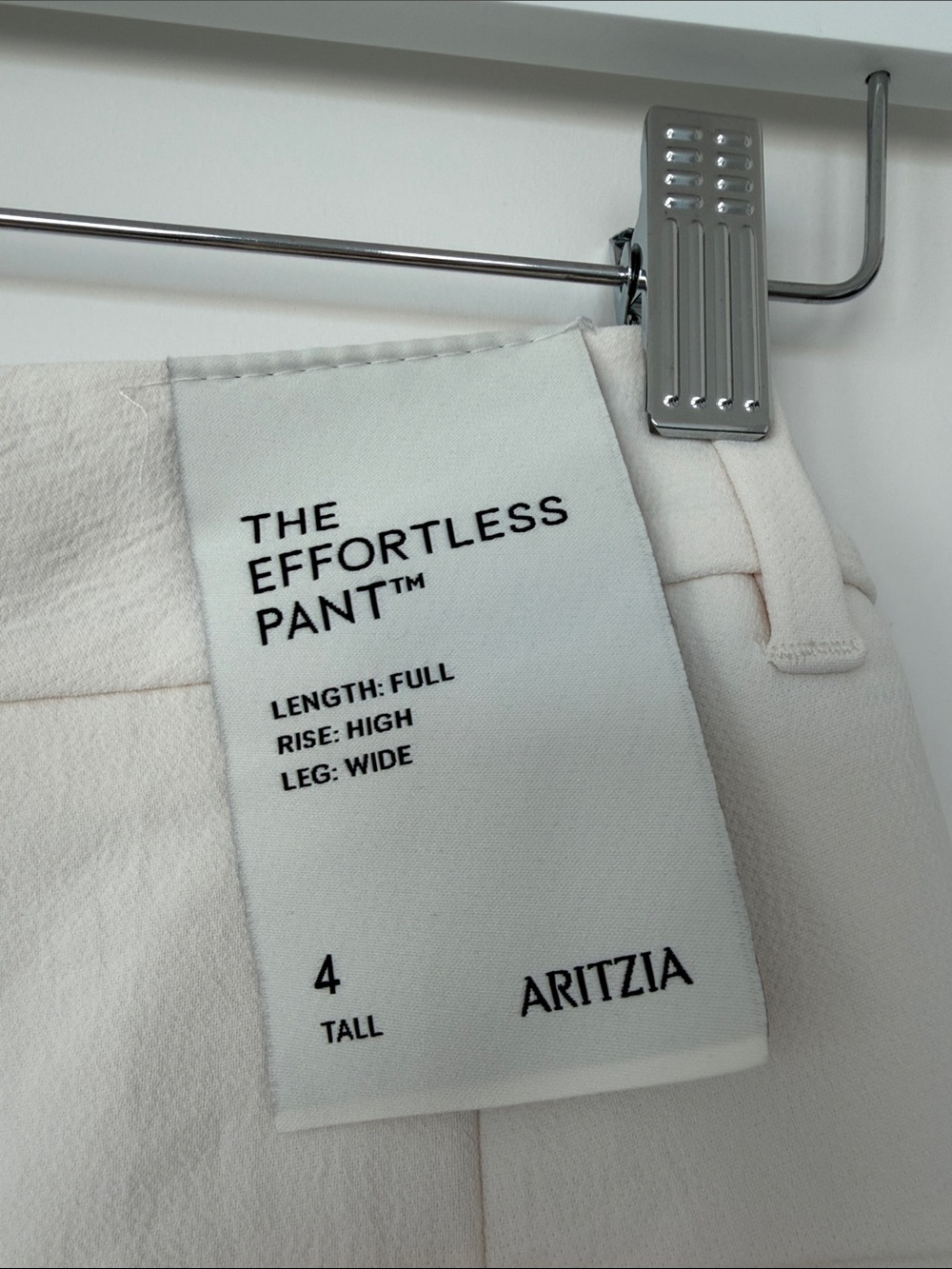 NWT Aritzia The Effortless Pant Light Birch Size 4 Tall - Picture 6 of 12